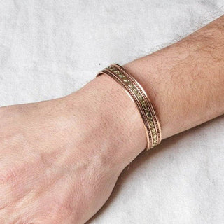 Brass Diamond Magnetic Copper Bracelet by Tiny Rituals - A Roese Boutique