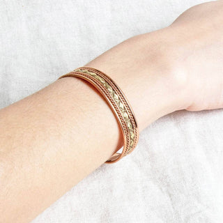 Brass Diamond Magnetic Copper Bracelet by Tiny Rituals - A Roese Boutique