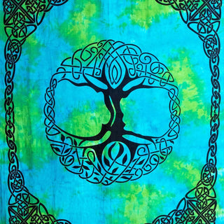 Celtic Tree of Life Tie Dye Tapestry w/Fringe by Tiny Rituals - A Roese Boutique