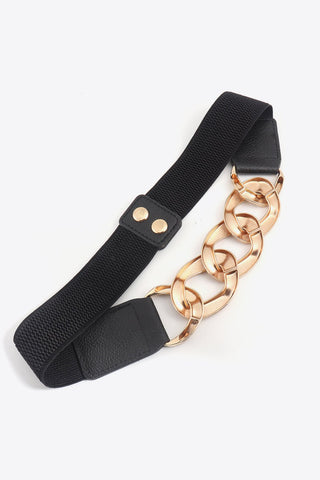 Chain Detail Elastic Belt - A Roese Boutique