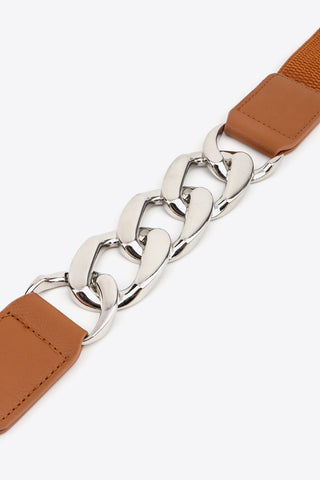 Chain Detail Elastic Belt - A Roese Boutique