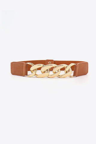 Chain Detail Elastic Belt - A Roese Boutique