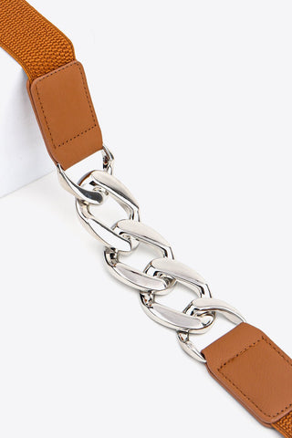 Chain Detail Elastic Belt - A Roese Boutique