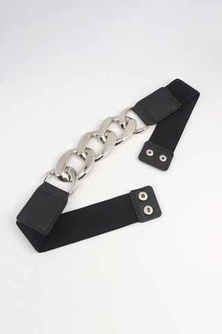 Chain Detail Elastic Belt - A Roese Boutique