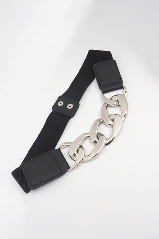 Chain Detail Elastic Belt - A Roese Boutique