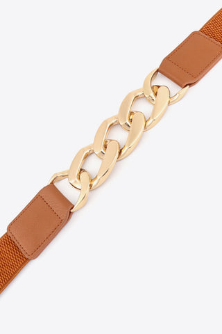 Chain Detail Elastic Belt - A Roese Boutique