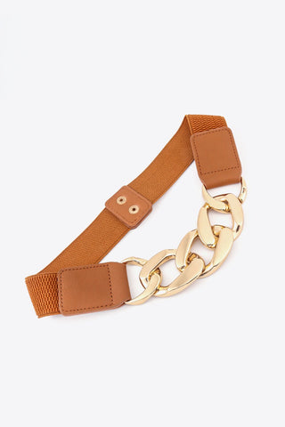 Chain Detail Elastic Belt - A Roese Boutique