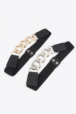 Chain Detail Elastic Belt - A Roese Boutique