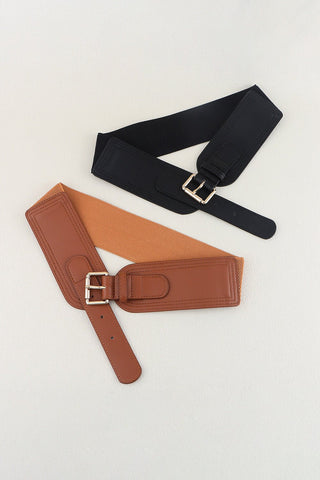 Elastic Wide PU Belt - A Roese Boutique