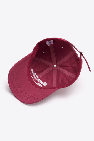 Embroidered Graphic Adjustable Baseball Cap - A Roese Boutique