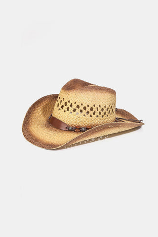 Fame Cutout Wide Brim Straw Hat - A Roese Boutique