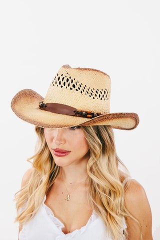 Fame Cutout Wide Brim Straw Hat - A Roese Boutique