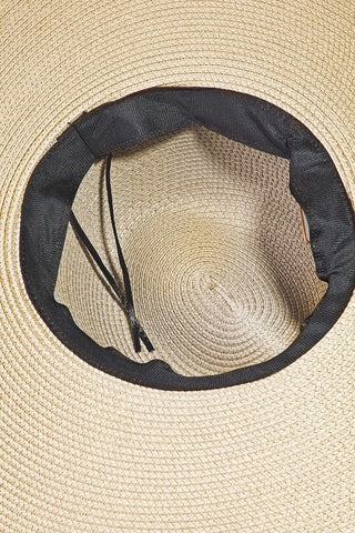 Fame Rope Strap Wide Brim Weave Hat - A Roese Boutique