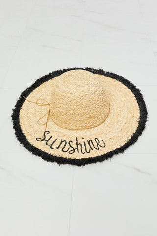 Fame Sunshine Straw Fringe Hat - A Roese Boutique