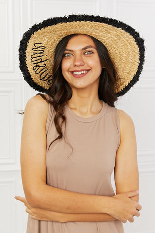 Fame Sunshine Straw Fringe Hat - A Roese Boutique