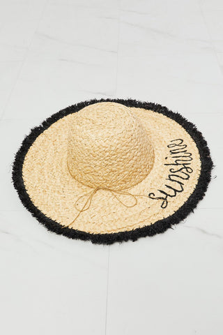 Fame Sunshine Straw Fringe Hat - A Roese Boutique