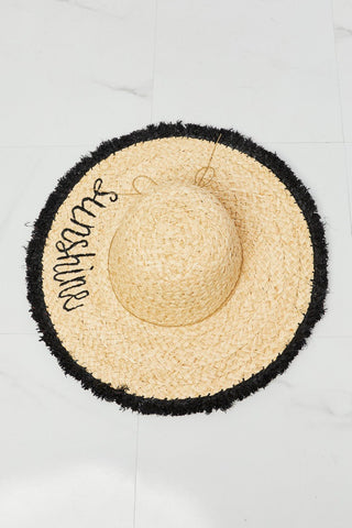 Fame Sunshine Straw Fringe Hat - A Roese Boutique