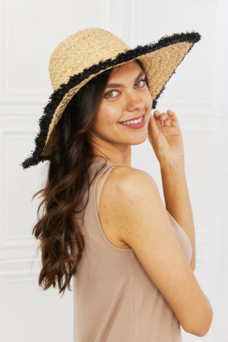 Fame Sunshine Straw Fringe Hat - A Roese Boutique