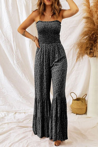 Floral Spaghetti Strap Wide Leg Jumpsuit - A Roese Boutique