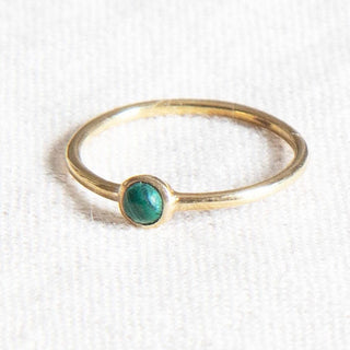 Genuine Malachite Silver, Gold or Rose Gold Ring - A Roese Boutique