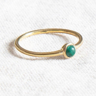 Genuine Malachite Silver, Gold or Rose Gold Ring - A Roese Boutique