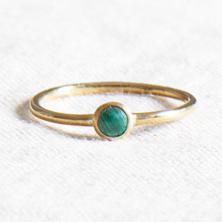 Genuine Malachite Silver, Gold or Rose Gold Ring - A Roese Boutique