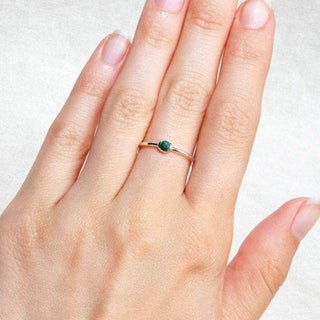 Genuine Malachite Silver, Gold or Rose Gold Ring - A Roese Boutique