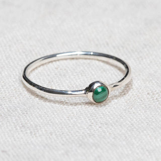 Genuine Malachite Silver, Gold or Rose Gold Ring - A Roese Boutique