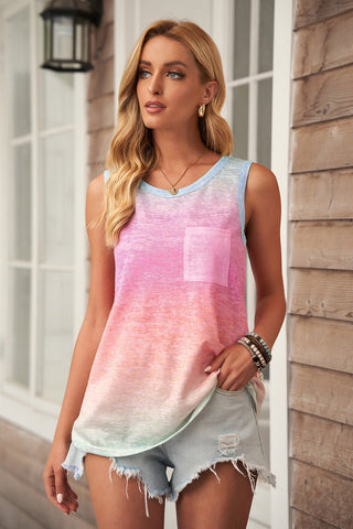 Gradient Pocket Tank - A Roese Boutique