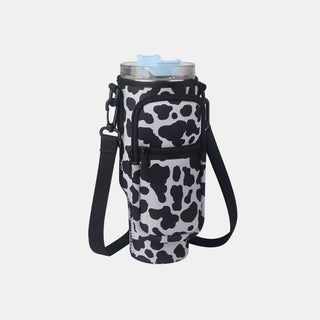 Insulated Tumbler Cup Sleeve With Adjustable Shoulder Strap - A Roese Boutique