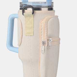 Insulated Tumbler Cup Sleeve With Adjustable Shoulder Strap - A Roese Boutique