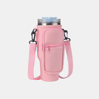 Insulated Tumbler Cup Sleeve With Adjustable Shoulder Strap - A Roese Boutique