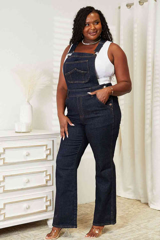 Judy Blue Full Size High Waist Classic Denim Overalls - A Roese Boutique