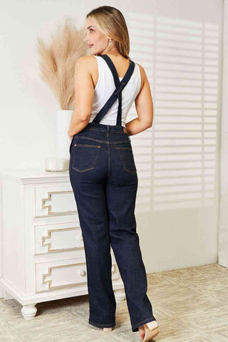 Judy Blue Full Size High Waist Classic Denim Overalls - A Roese Boutique