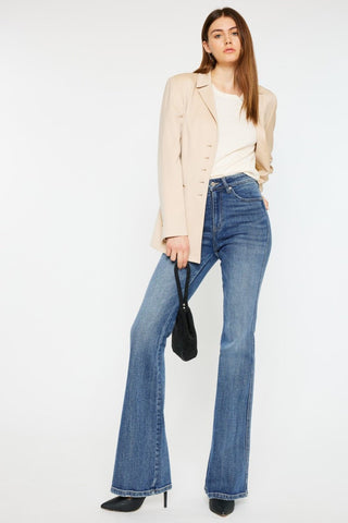 Kancan Cat's Whiskers High Waist Flare Jeans - A Roese Boutique