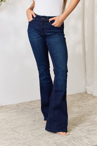 Kancan Full Size Mid Rise Flare Jeans - A Roese Boutique