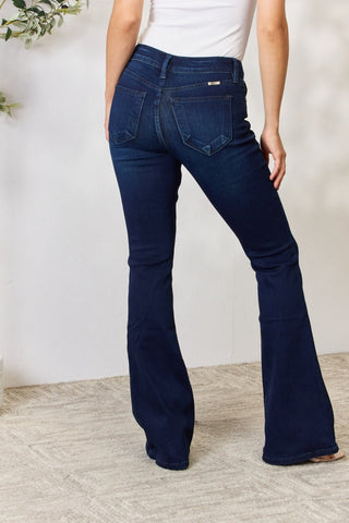Kancan Full Size Mid Rise Flare Jeans - A Roese Boutique