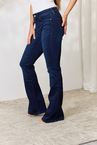 Kancan Full Size Mid Rise Flare Jeans - A Roese Boutique