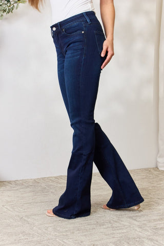 Kancan Full Size Mid Rise Flare Jeans - A Roese Boutique