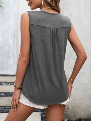 Lace Scoop Neck Tank - A Roese Boutique