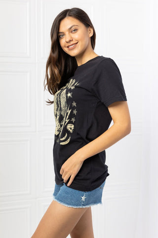 mineB Full Size Rock & Roll Graphic Tee - A Roese Boutique