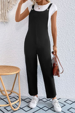 Pocketed Wide Strap Overall - A Roese Boutique