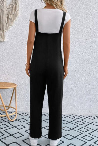 Pocketed Wide Strap Overall - A Roese Boutique