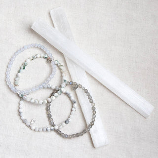 Selenite Crystal Recharging Wands by Tiny Rituals - A Roese Boutique