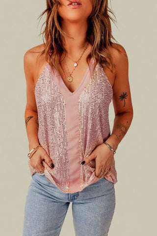 Sequin Racerback Tank - A Roese Boutique