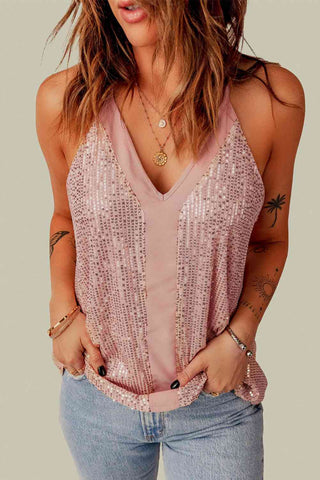 Sequin Racerback Tank - A Roese Boutique