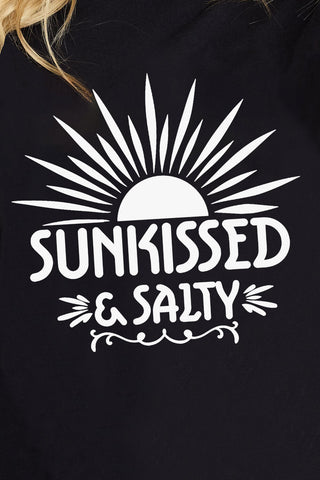 Simply Love SUNKISSED & SALTY Graphic Cotton T-Shirt - A Roese Boutique