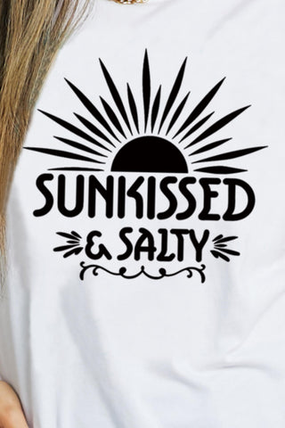 Simply Love SUNKISSED & SALTY Graphic Cotton T-Shirt - A Roese Boutique