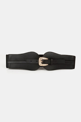 Wide Elastic Belt with Alloy Buckle - A Roese Boutique