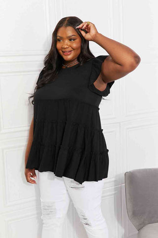 Zenana Full Size Kissing in Kansas City Tiered Top - A Roese Boutique